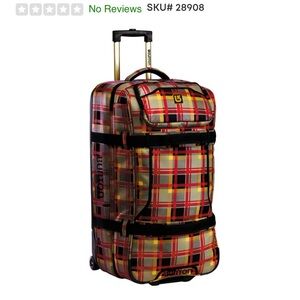 Burton Wheelie Double Decker Travel Bag RARE plaid-